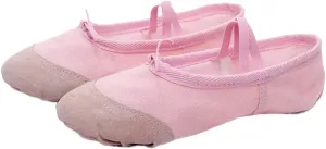 1 Pair Ballet Slippers Soft Sole Dance Shoes Ballet Pilates Shoes Dancing Shoes Ballet Barre Ballet Shoes Flats for Toddler Girls Jazz Shoes Aldult Children Pink