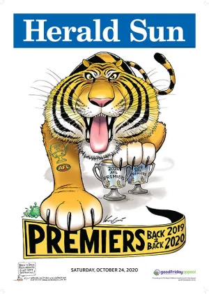 2020 Richmond Premiership Poster by Mark Knight - Block-Mounted Edition
