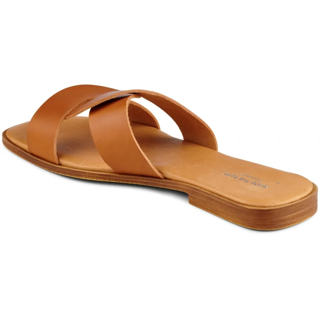 Bay sandal leather - COGNAC