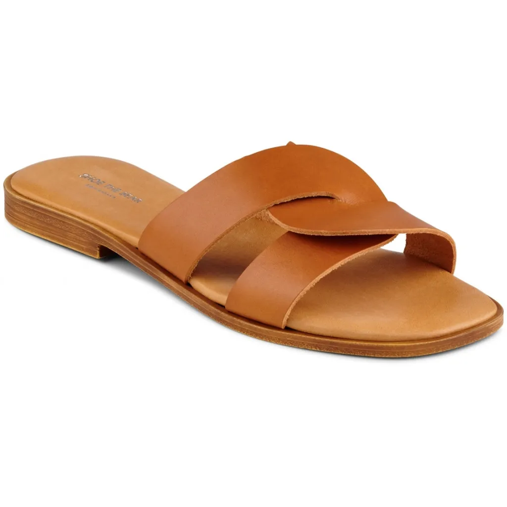 Bay sandal leather - COGNAC