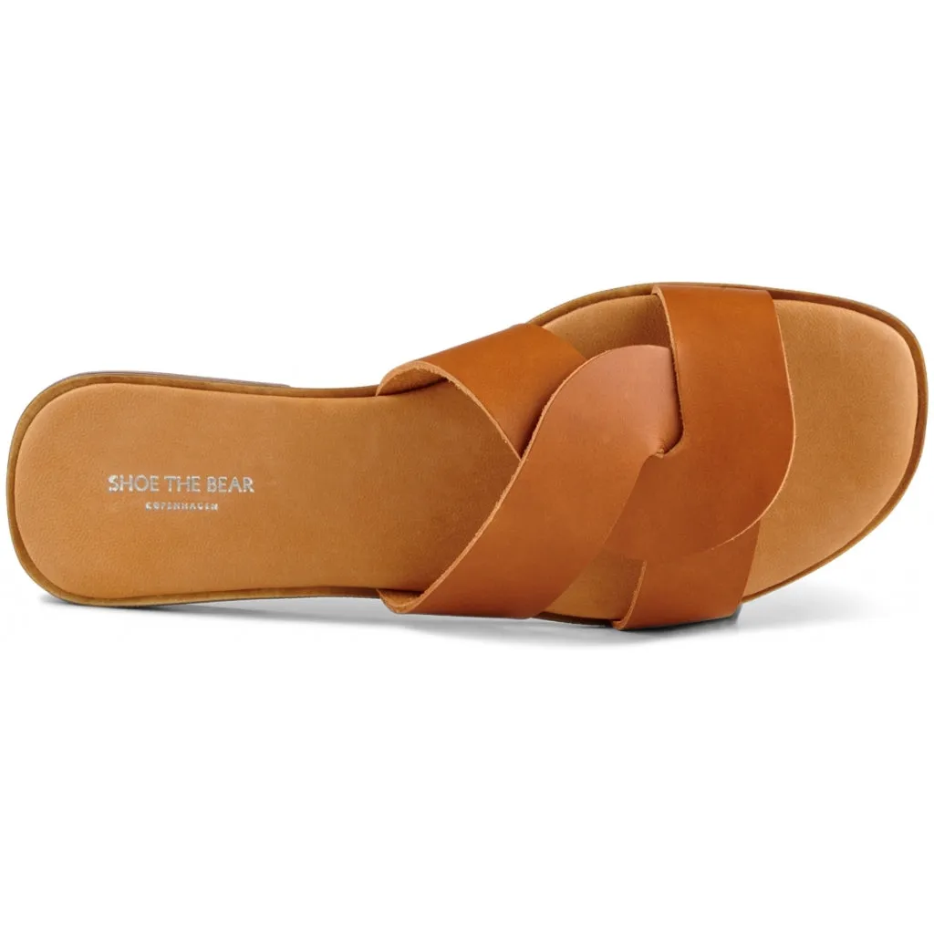 Bay sandal leather - COGNAC