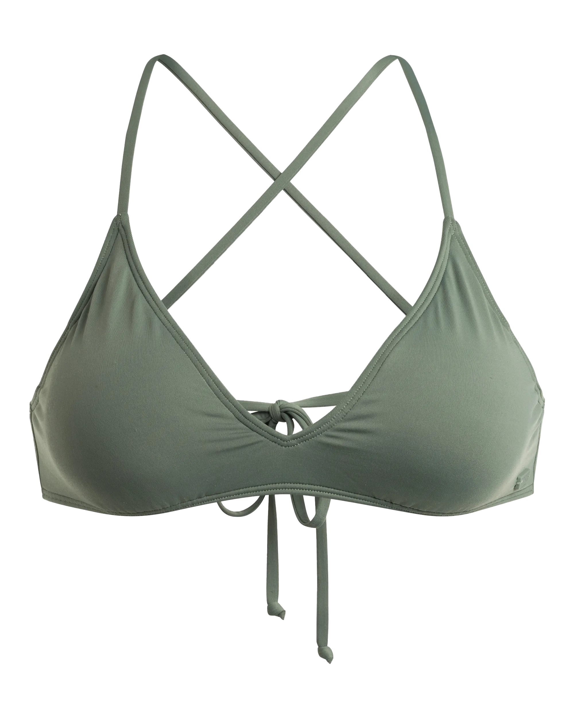 Beach Classics Triangle Bikini Top in Agave Green