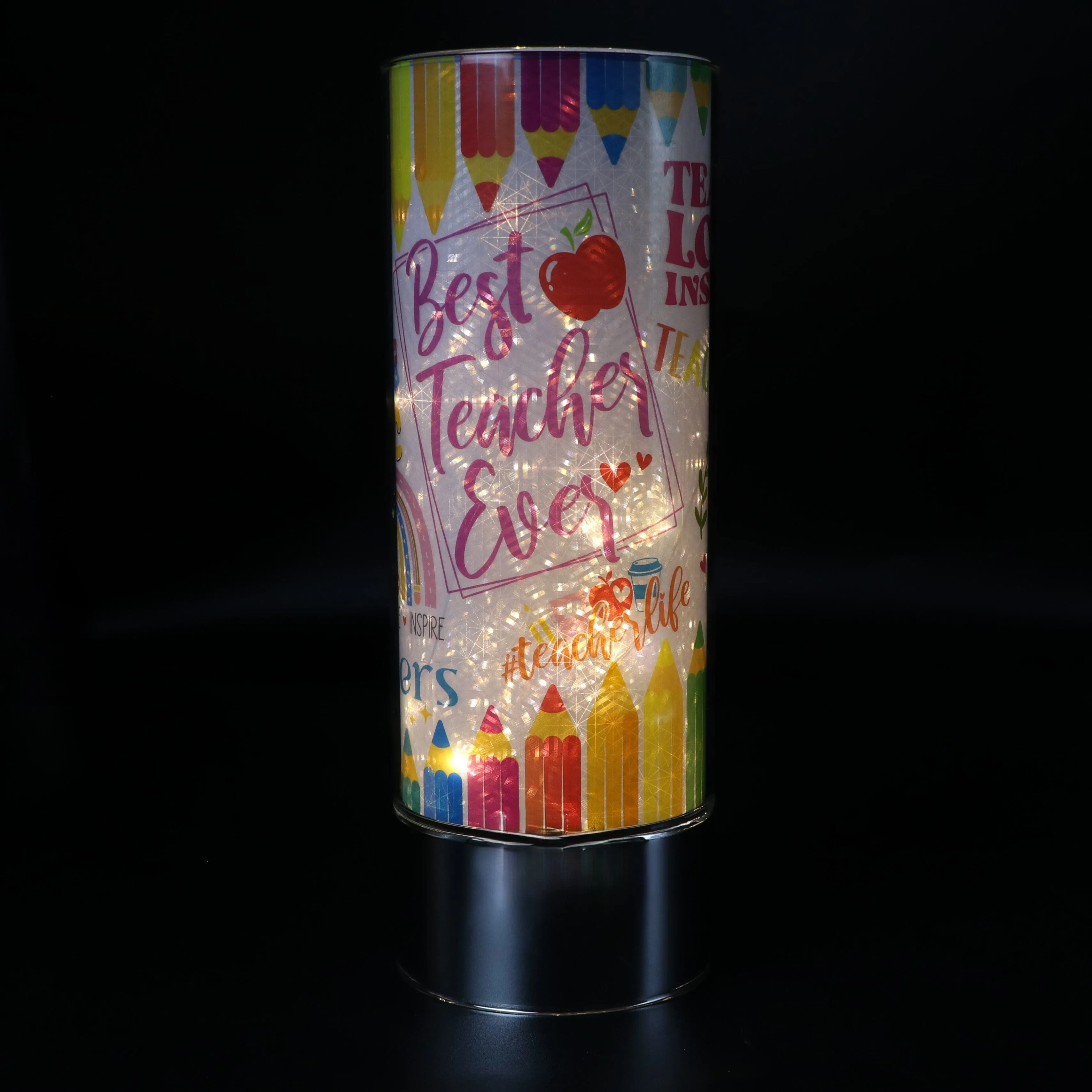 Best Teacher Ever Insert for use with Sparkle Glass® Accent Light
