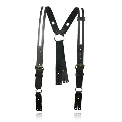 Boston Leather Firefighter's Suspenders -  Button Attachment