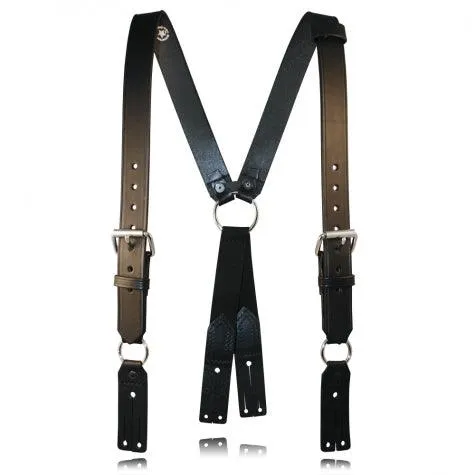 Boston Leather Firefighter's Suspenders -  Button Attachment