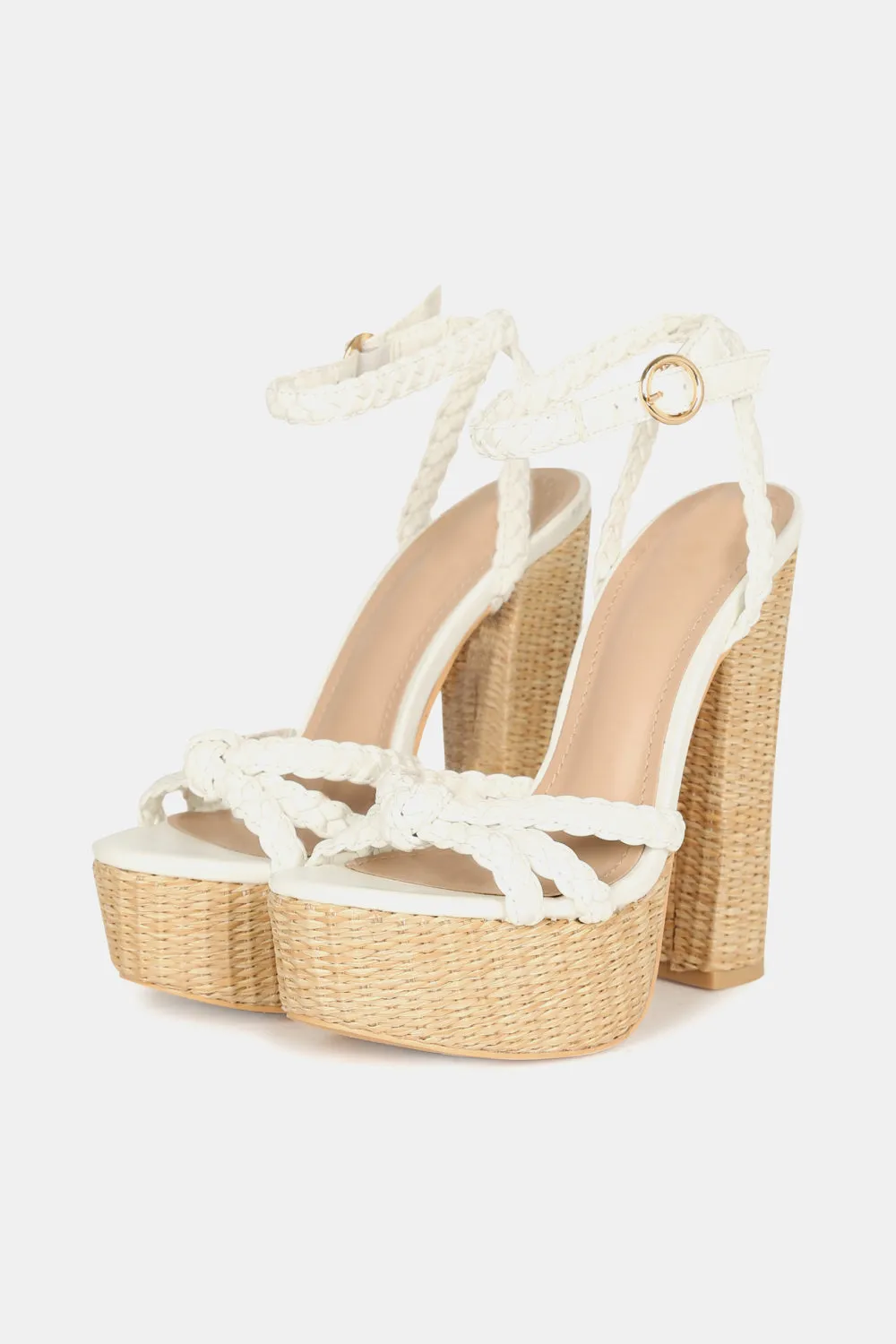 DDK From the Top Braided Platform Heels