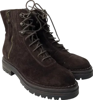 Dune Brown Pandore - Chunky Lace Up Boots UK 5 EU 38 