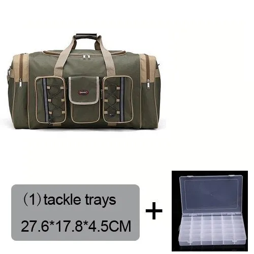 Fishing Bag Large Capacity 70L Multifunctional Reel Bag Backpack Outdoor Fishing Tackle Bag Lure Trays Boxes 65*30*35 cm