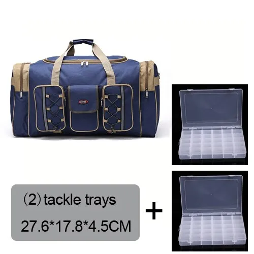 Fishing Bag Large Capacity 70L Multifunctional Reel Bag Backpack Outdoor Fishing Tackle Bag Lure Trays Boxes 65*30*35 cm