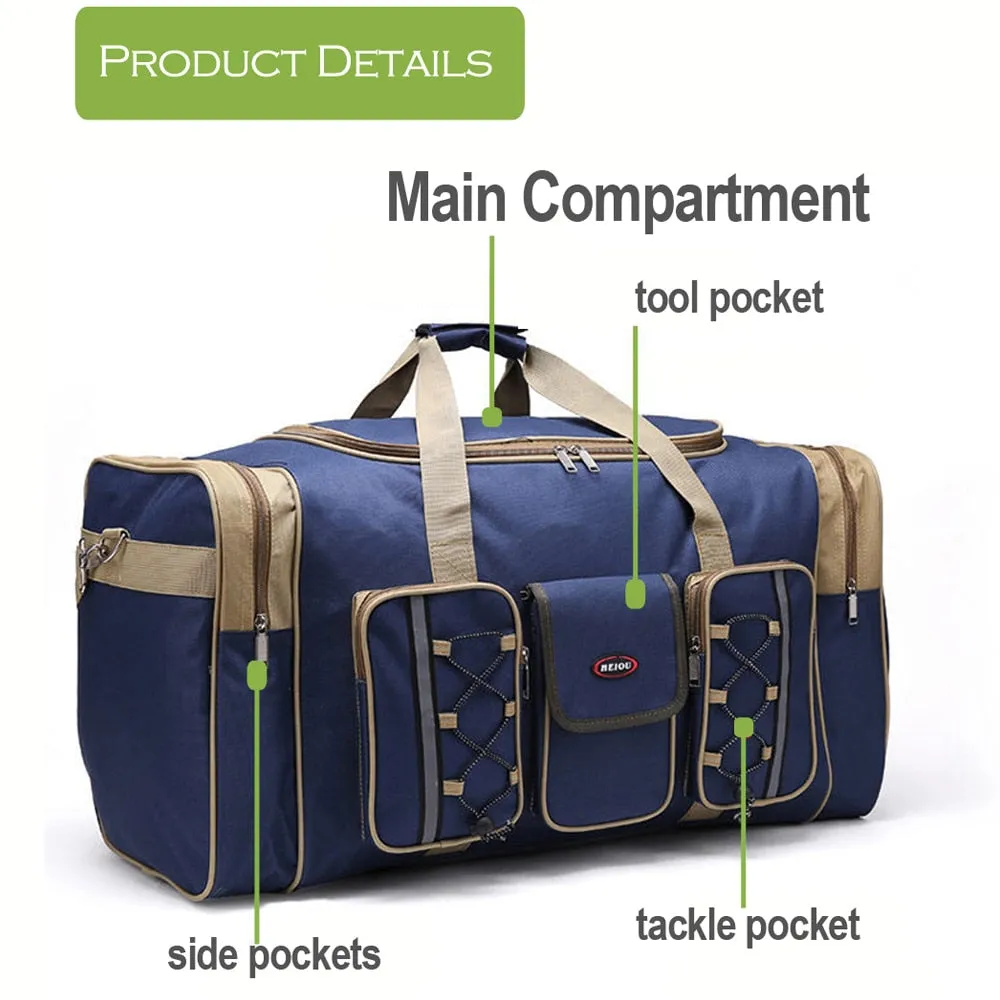 Fishing Bag Large Capacity 70L Multifunctional Reel Bag Backpack Outdoor Fishing Tackle Bag Lure Trays Boxes 65*30*35 cm