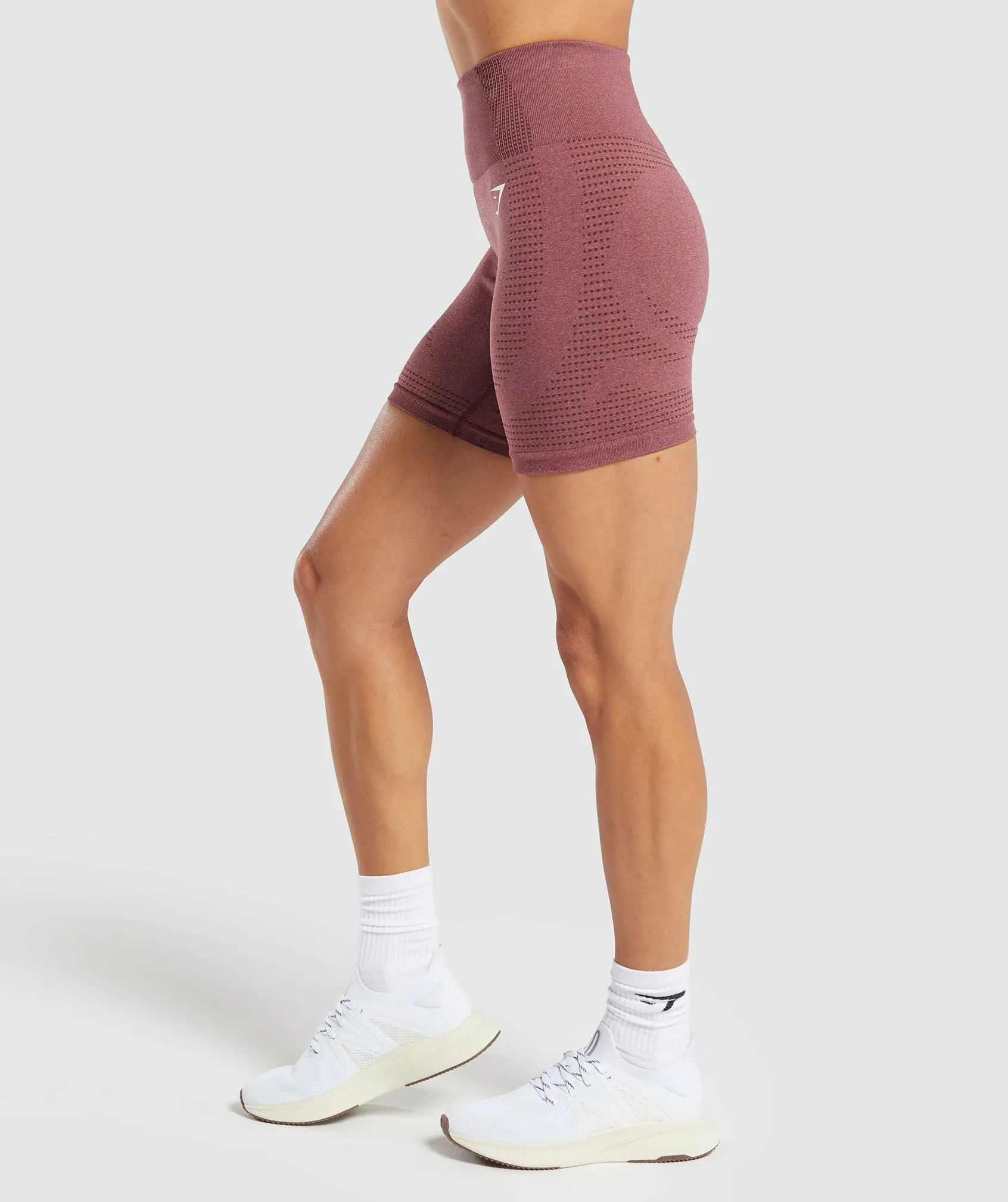 Gymshark Vital Seamless Shorts - Burgundy Pink /Marl