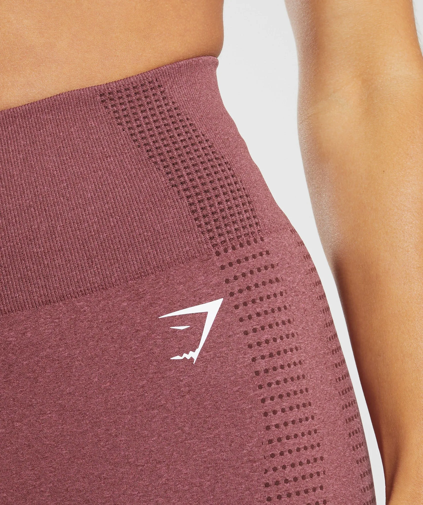 Gymshark Vital Seamless Shorts - Burgundy Pink /Marl