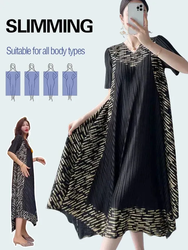 Hot Sale 58% OFFMiyake Vintage Print Pleated Dress