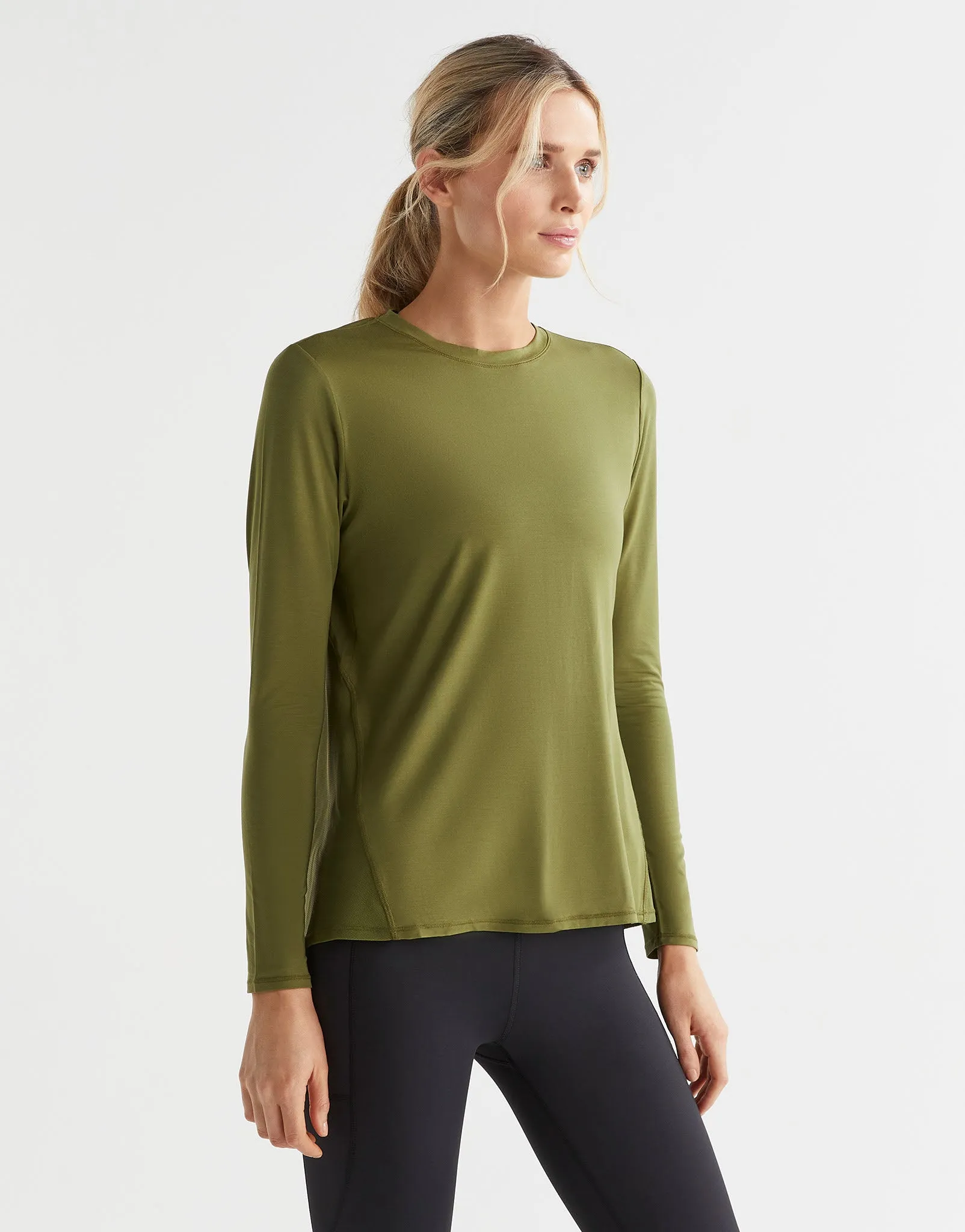 KENDALL Long Sleeve Top - Army Green