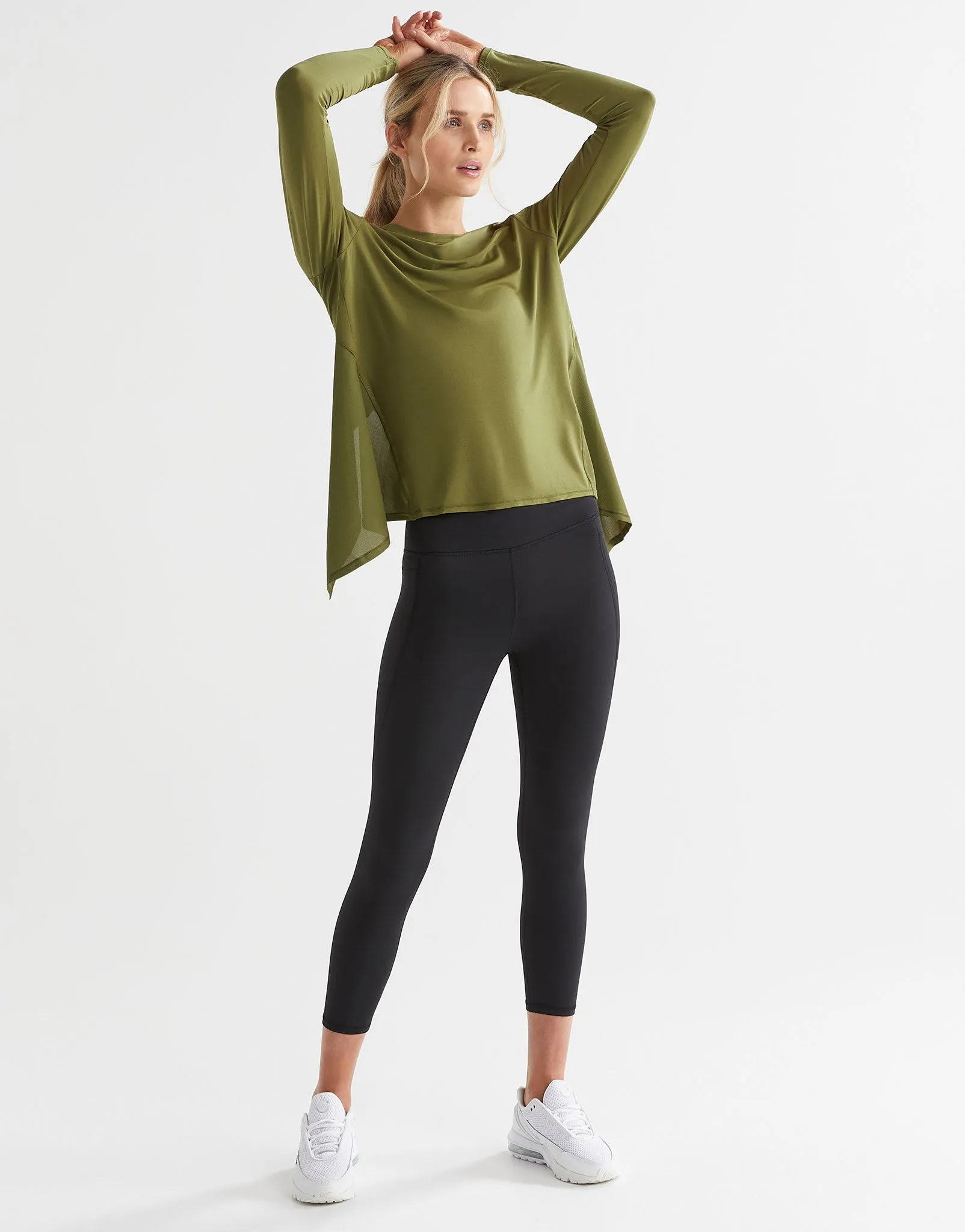 KENDALL Long Sleeve Top - Army Green