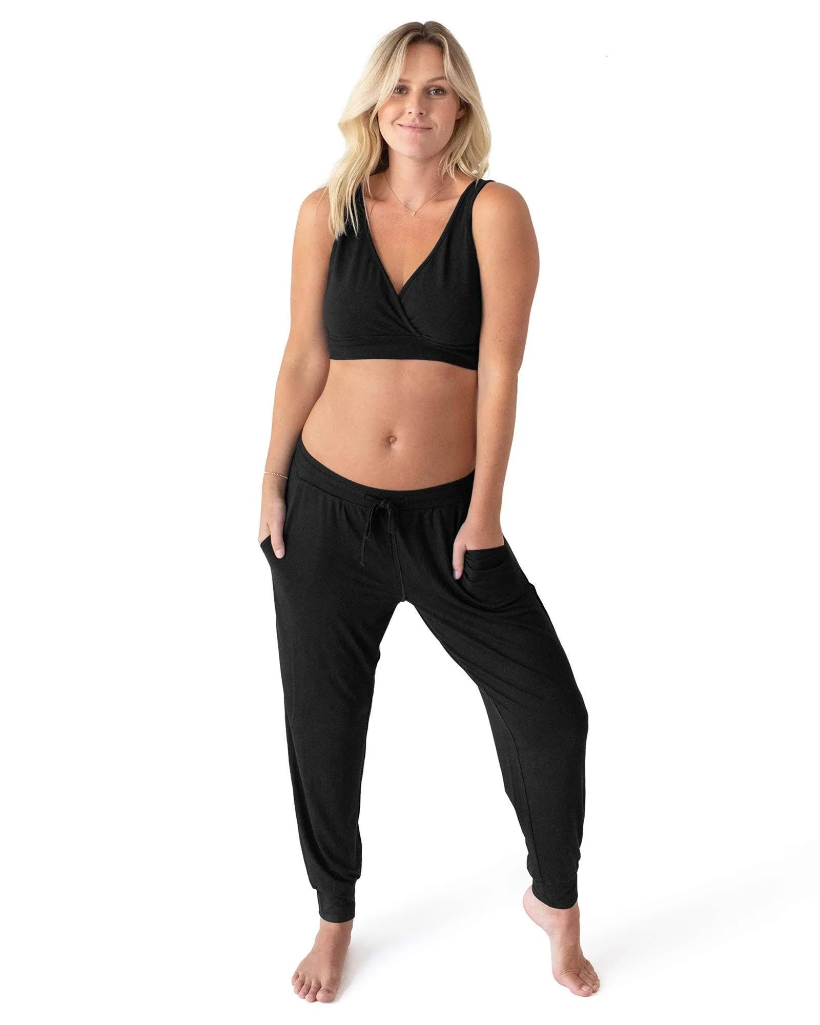 Kindred Bravely - Everyday Maternity & Postpartum Lounge Joggers Black