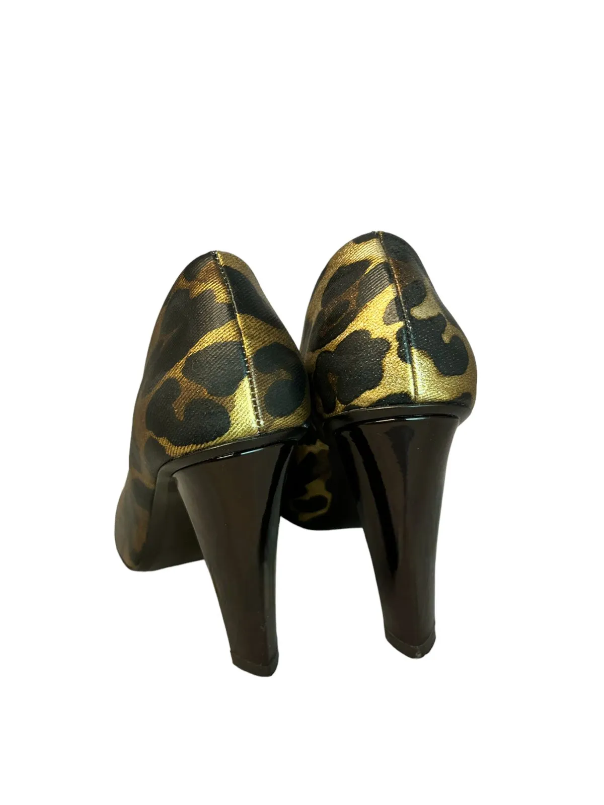 Linea Paolo Leopard Open Toe Heels (PREOWNED)