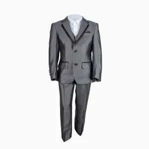 Luxurious Textured 4 Piece Grey Suit (9M to 7Y)