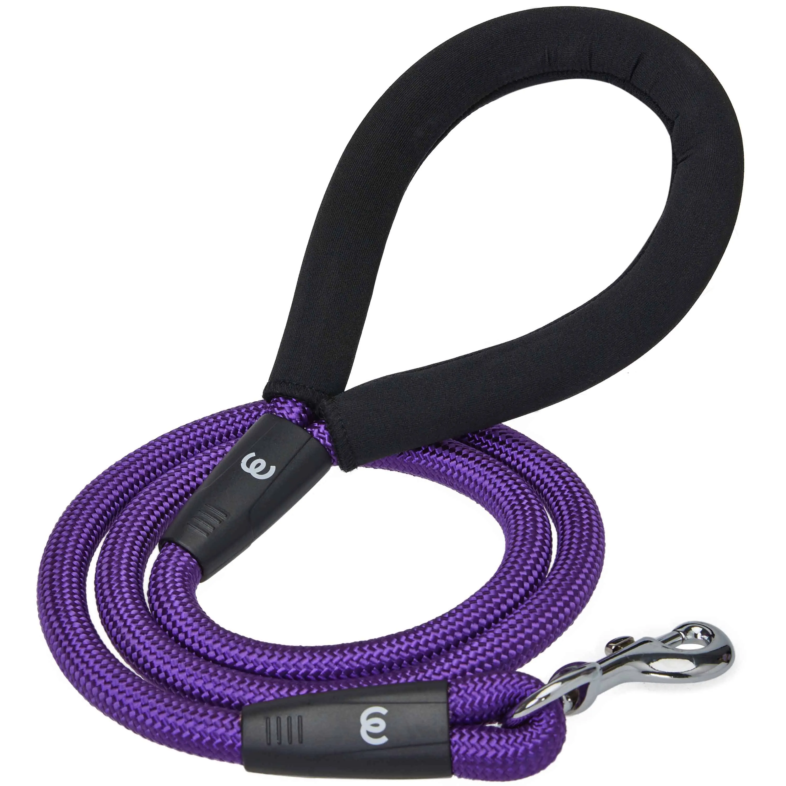 Nylon Dog Rope Leash with Neoprene Handle for Girl Boy, 4ft, Blue Pink