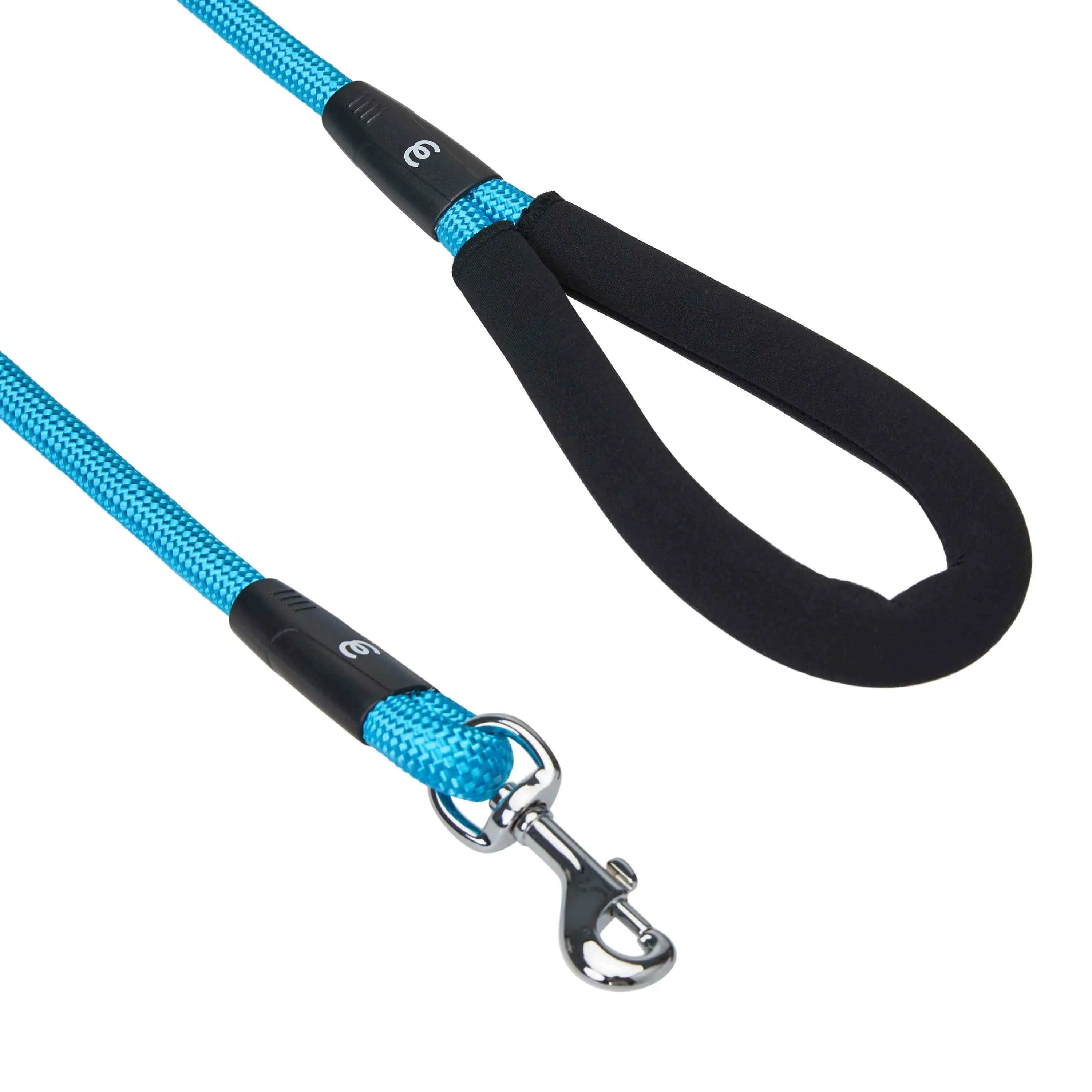 Nylon Dog Rope Leash with Neoprene Handle for Girl Boy, 4ft, Blue Pink