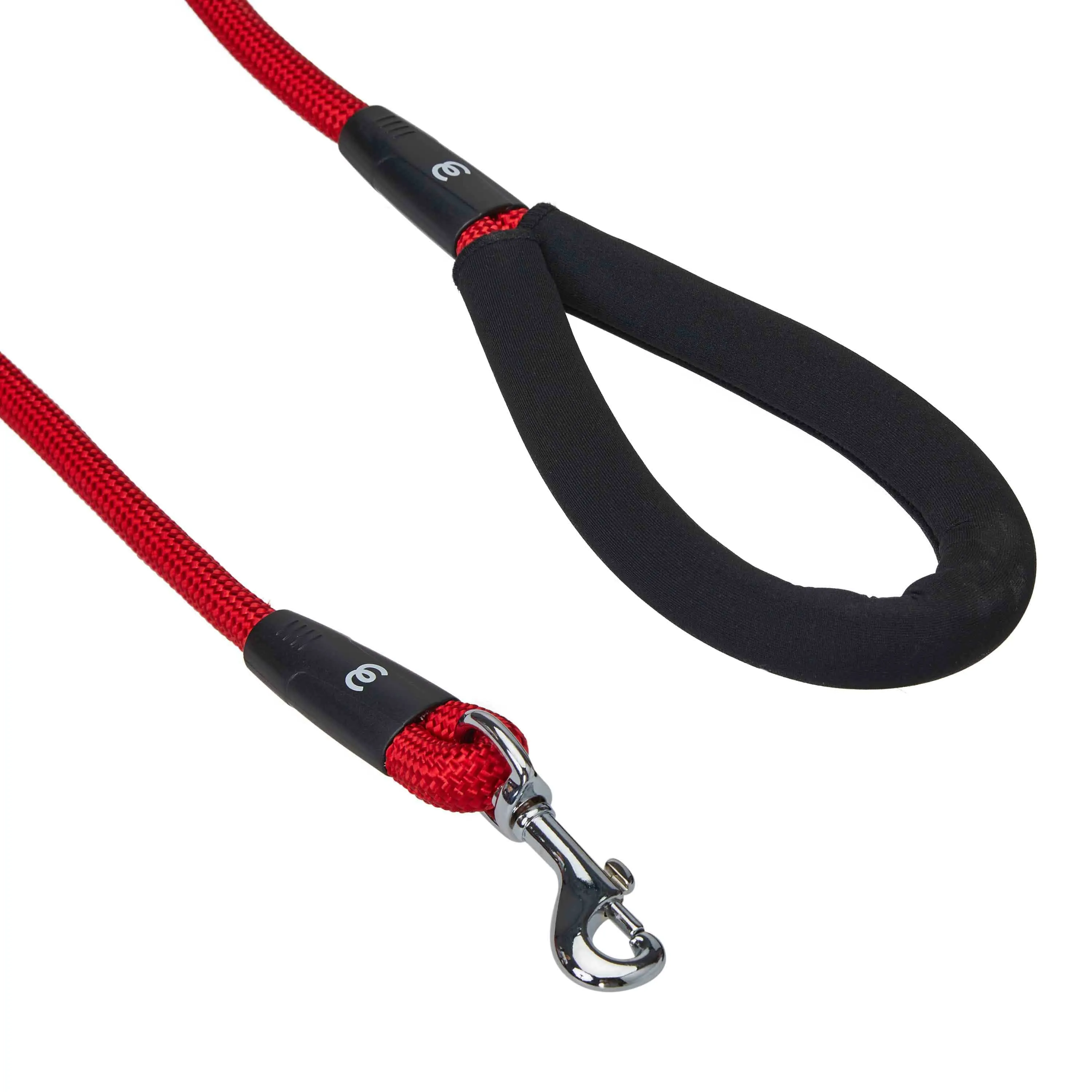 Nylon Dog Rope Leash with Neoprene Handle for Girl Boy, 4ft, Blue Pink