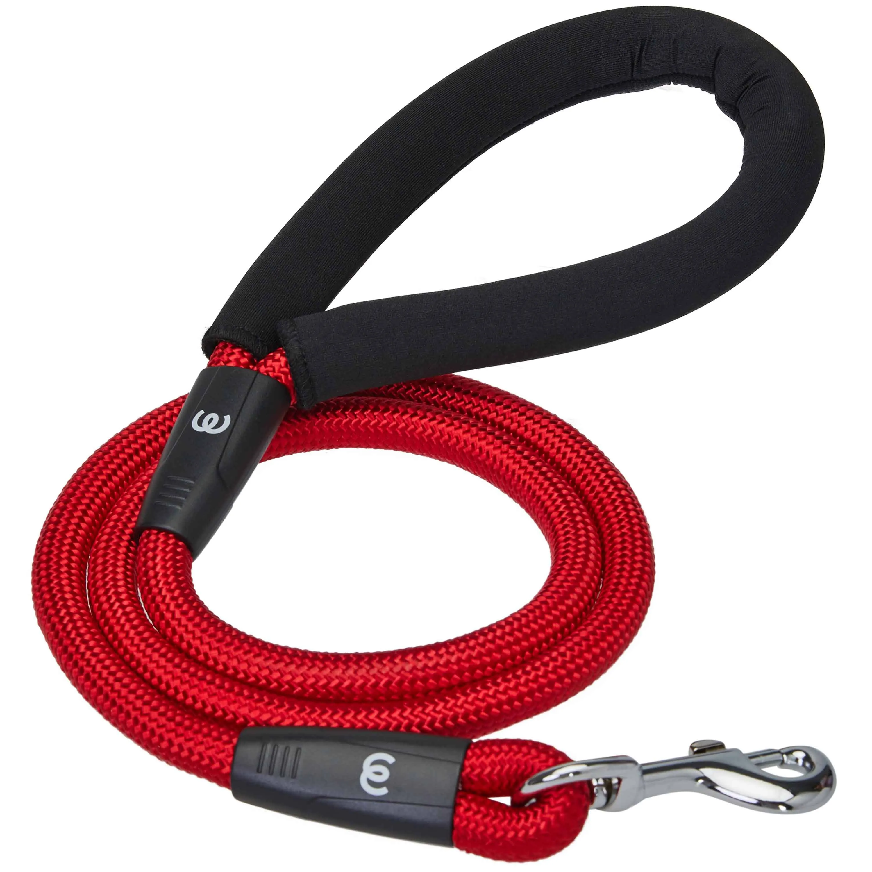 Nylon Dog Rope Leash with Neoprene Handle for Girl Boy, 4ft, Blue Pink