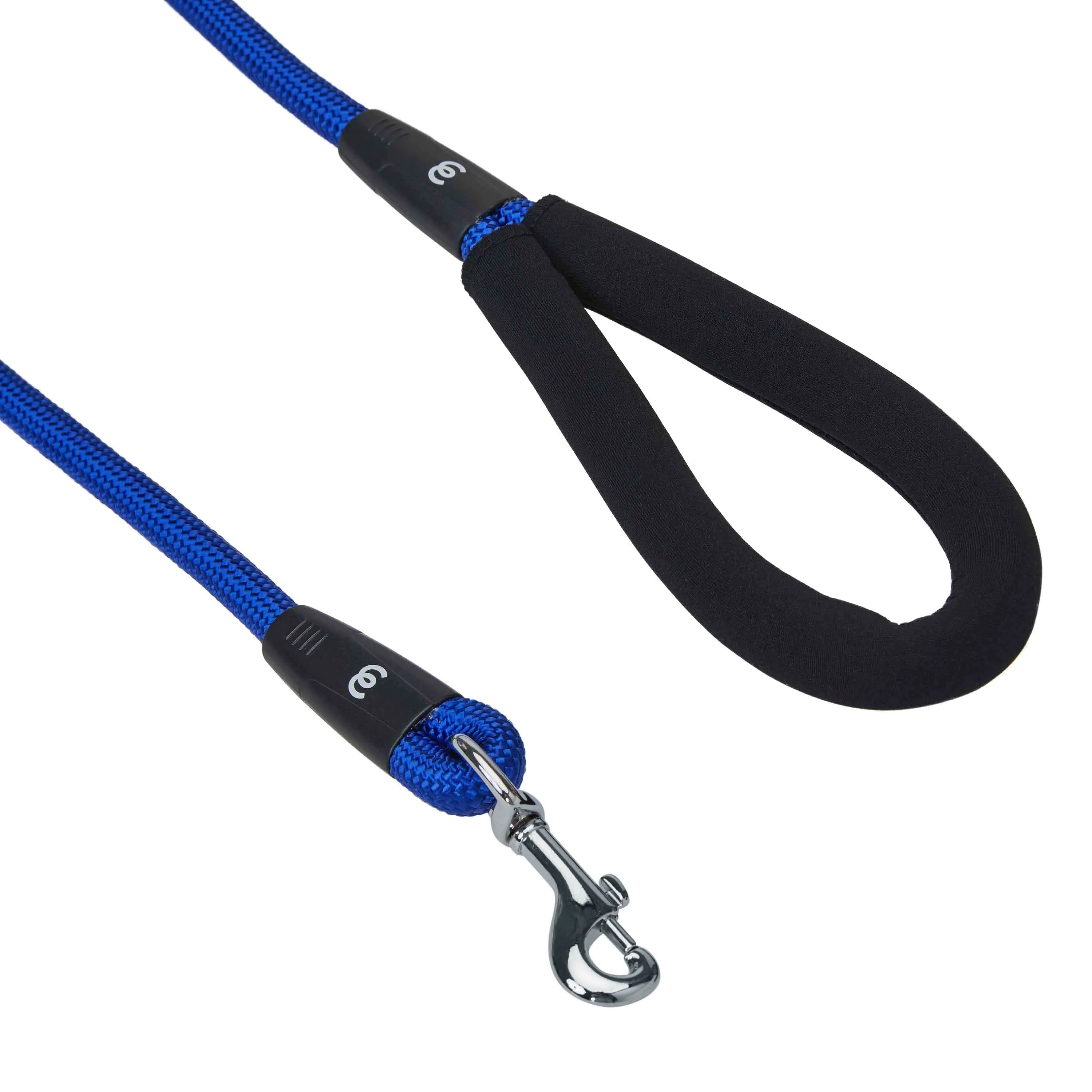 Nylon Dog Rope Leash with Neoprene Handle for Girl Boy, 4ft, Blue Pink