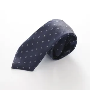 Patterned Necktie - Blue and Silver