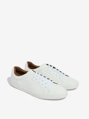 SOLEPLAY White Genuine Leather Lace-Up Sneakers