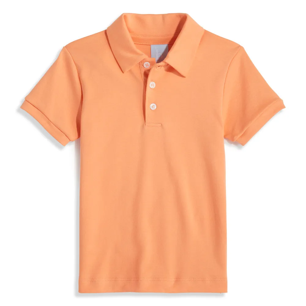 Solid Short Sleeve Pima Polo -- Orange