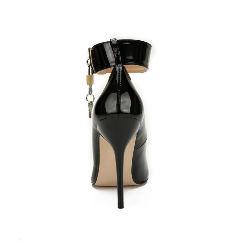 Trendy Pointed Toe Ankle Strap Heels