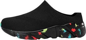 Women Gym Shoes Soft Platform Slip On Breathable Mesh Sneakers Summer Casual Comfortable Non Slip Walking Sport Shoes